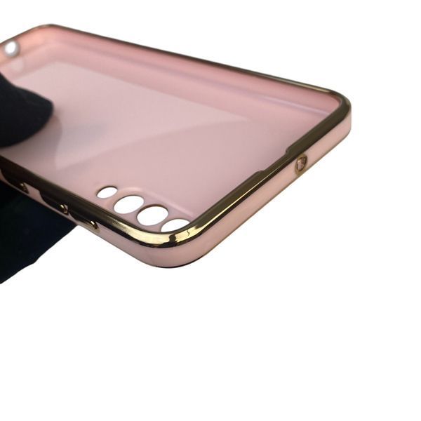 Чехол для Samsung Galaxy A50s SM-A507F с защитой камеры с золотой окантовкой на самсунг а50с пудровый gs1 0020209 фото
