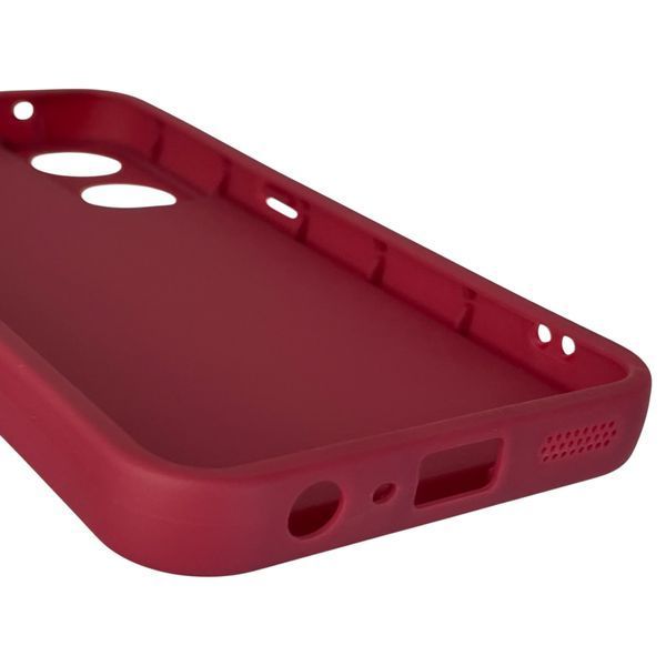 Чехол силиконовый Soft Touch с 3D принтом смешного теда мишки для OPPO Reno 8T 4G бордовый (Полная защита камеры) 0049401 фото