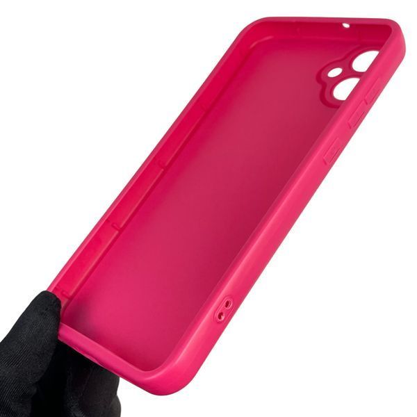Чехол силиконовый оригинальный Soft Touch с 3D принтом мема сибу для Samsung Galaxy A05 (SM-A055) малиновый (Полная защита камеры) 0047435 фото