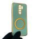 Чохол для Xiaomi Redmi Note 8 Pro глянцевий з кільцем MagSafe із золотою окантовкою на сяомі редмі нот 8 про бірюзовий gs1 0022670 фото 1