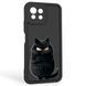 Чехол силиконовый оригинальный Soft Touch с 3D принтом злой котик для Xiaomi Mi 11 Lite черный (Полная защита камеры) 0046601 фото 1