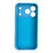 Чехол Silicone Case для Apple iPhone 17 Pro синий Cornflower (soft touch, кольца камеры, микрофибра) 0061895 фото 2