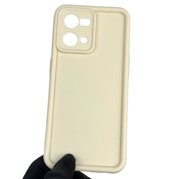 Чехол силиконовый Soft Touch для Oppo Reno 7 молочный (Полная защита камеры) 0039447 фото