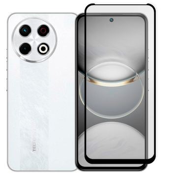Захисне скло 6D OG для телефона Tecno Camon 30 Pro повноекранне протиударне на техно камон 30 про чорне 0013991 фото