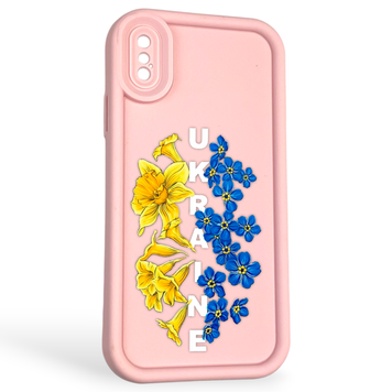 Чохол силіконовий Soft Touch з 3D принтом для Apple iPhone X рожевий (Повний захист камери) 0041725 фото