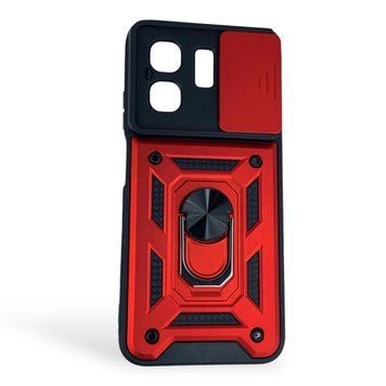Чехол противоударный для Infinix Smart 9 4G X6532 с магнитной пластиной со шторкой на камере красный 0050591 фото