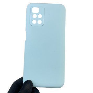 Чехол для Xiaomi Redmi 10 (4G) силиконовый с микрофиброй нескользящий на сяоми редми 10 4г голубой 0032545 фото