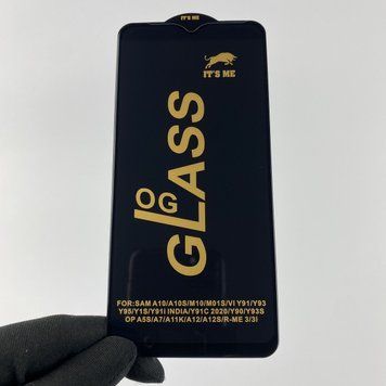 Защитное стекло для телефона OPPO A12 противоударное полноэкранное на оппо а12 чёрное 0001039 фото