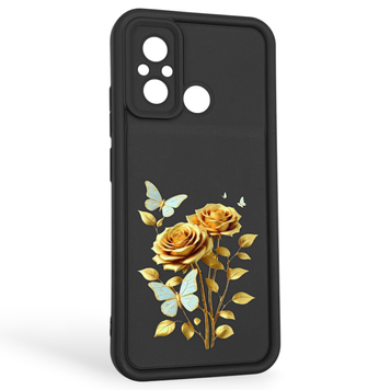 Чехол силиконовый Soft Touch с 3D принтом женским для Xiaomi Redmi 11A черный (Полная защита камеры) 0043180 фото