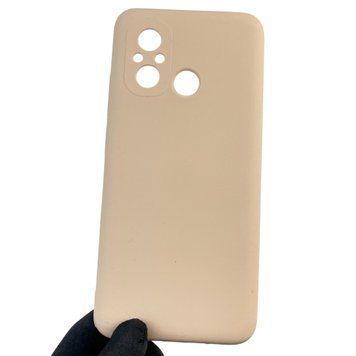 Чехол для Xiaomi Poco C55 силиконовый с микрофиброй нескользящий на сяоми поко с55 пудровый 0032457 фото