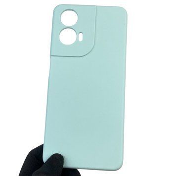 Чехол для Motorola Moto G24 (PB1E0003RS) силиконовый с микрофиброй нескользящий на моторола г24 голубой 0031762 фото