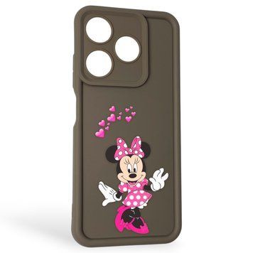 Чохол силіконовий Soft Touch з 3D принтом чарівна мінні маус для TECNO Spark 10 (KI5q) коричневий (Повний захист камери) 0050318 фото