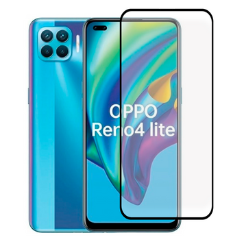 Захисне скло для телефона Oppo Reno 4 Lite протиударне повноекранне на оппо рено 4 лайт чорне 0038614 фото