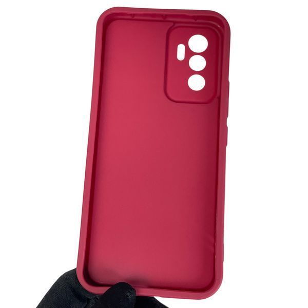 Чехол силиконовый Soft Touch с 3D принтом смешного теда мишки для Vivo V23E бордовый (Полная защита камеры) 0049232 фото