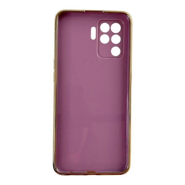 Чохол для OPPO Reno 5 Lite з принтом золоті метелики глянцевий із захистом камери із золотою окантовкою 0059431 фото