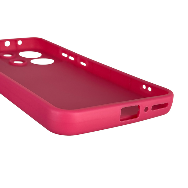 Чохол силіконовий Soft Touch з 3D принтом Майнкрафт для Xiaomi Redmi Note 13 4G малиновий (Повний захист камери) 0041605 фото