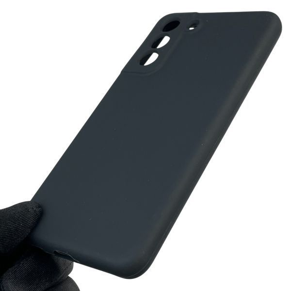 Чехол для Samsung Galaxy S21 FE (SM-G990B) силиконовый с микрофиброй нескользящий на самсунг с21 фе черный 0032174 фото