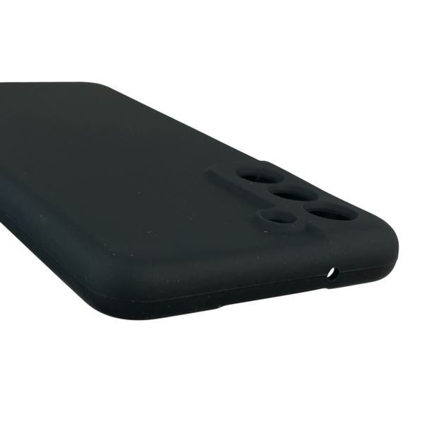 Чехол для Samsung Galaxy S21 FE (SM-G990B) силиконовый с микрофиброй нескользящий на самсунг с21 фе черный 0032174 фото
