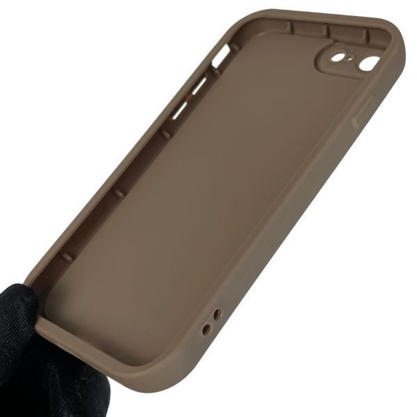 Чехол силиконовый Soft Touch с 3D принтом злой котик для Apple iPhone SE 2020 коричневый (Полная защита камеры) 0047230 фото