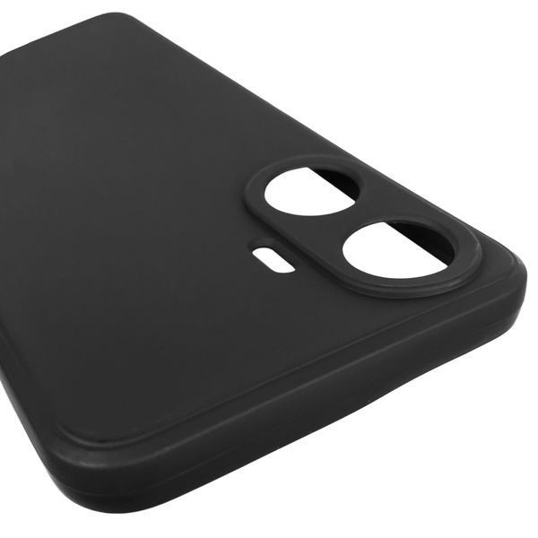 Чехол для Realme C55 противоударный однотонный с квадратными гранями с защитой камеры на реалми с55 чёрный 0001189 фото