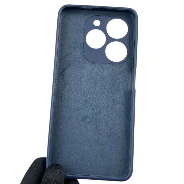 Чохол для TECNO Spark Go 2024 (BG6) силіконовий з мікрофіброю нековзний на техно спарк го 2024 темно-синій 0032300 фото