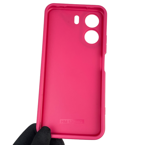 Чохол силіконовий Soft Touch з 3D принтом жіночим для Xiaomi Poco C65 малиновий (Повний захист камери) 0042936 фото