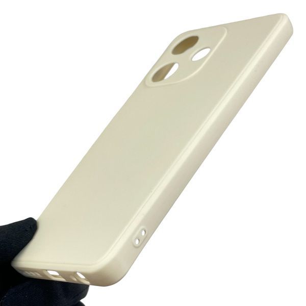 Чохол для Infinix Hot 30 з квадратними гранями із захистом камери на інфінікс хот 30 бежевий 0012351 фото