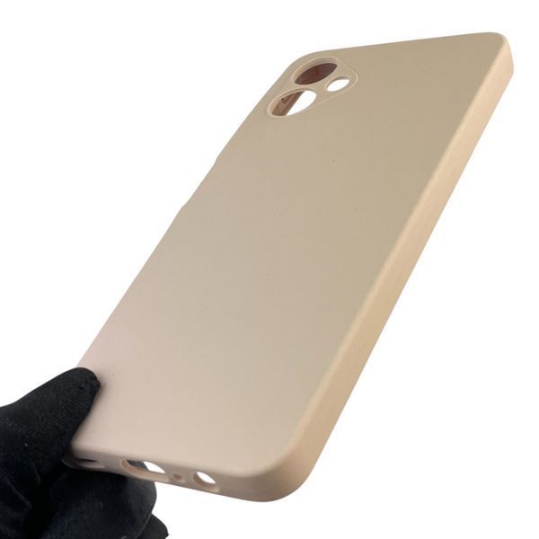 Чохол для Samsung Galaxy A06 (SM-A065) силіконовий з мікрофіброю нековзний на самсунг а06 пудровий 0031827 фото