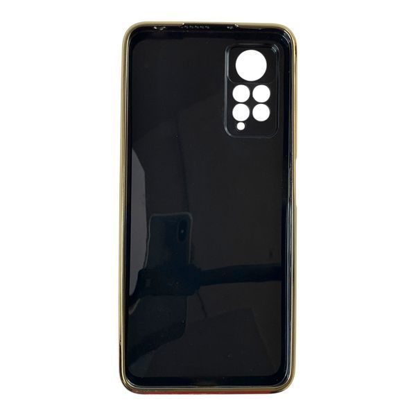 Чехол для Xiaomi Redmi Note 11 Pro 4G с принтом золотые бабочки с защитой камеры с золотой окантовкой 0059531 фото