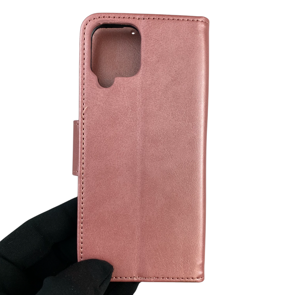 Чехол-книжка для телефона Samsung Galaxy M22 4G (SM-M225F) кожанная с магнитной застежкой на самсунг M22 4г розовая 0025510 фото