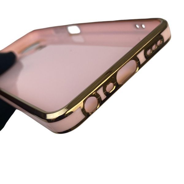 Чехол для OPPO A58 4G с кольцом MagSafe с золотой окантовкой на оппо а58 пудровый gs1 0022215 фото