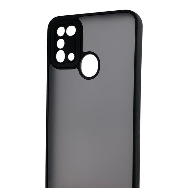 Чехол для Samsung Galaxy M31 черный матовый полупрозрачный (бампер, защита камеры) 0062195 фото