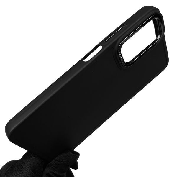 Чохол для Xiaomi Redmi Note 11S матовий з високими бортами з мікрофіброю на сяомі редмі нот 11с чорний 0002261 фото