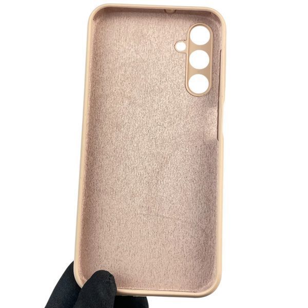 Чохол для Samsung Galaxy A24 (SM-A245F) силіконовий з мікрофіброю нековзний на самсунг а24 пудровий 0031875 фото