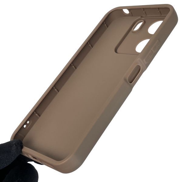 Чехол силиконовый Soft Touch с 3D принтом для Xiaomi Redmi 13C коричневый (Полная защита камеры) 0042192 фото