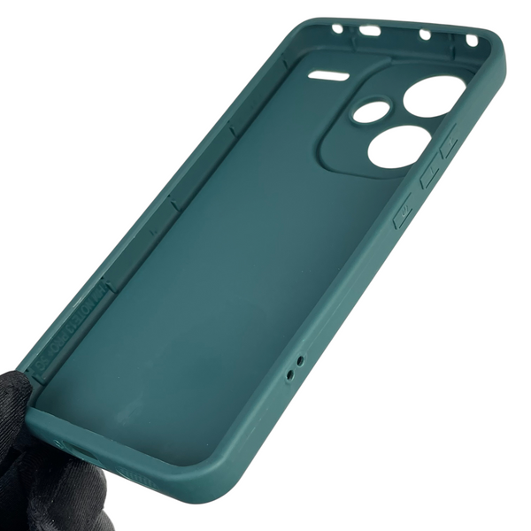 Чохол силіконовий Soft Touch з 3D принтом жіночим для Xiaomi Redmi Note 13 Pro Plus 5G темно-зелений (Повний захист камери) 0043113 фото