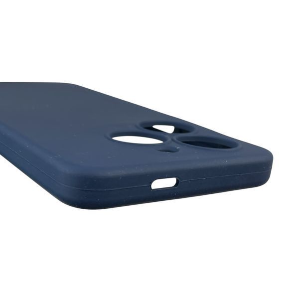 Чохол для TECNO Spark Go 2024 (BG6) силіконовий з мікрофіброю нековзний на техно спарк го 2024 темно-синій 0032300 фото