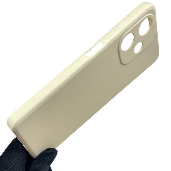 Чохол для Infinix Hot 30 з квадратними гранями із захистом камери на інфінікс хот 30 бежевий 0012351 фото