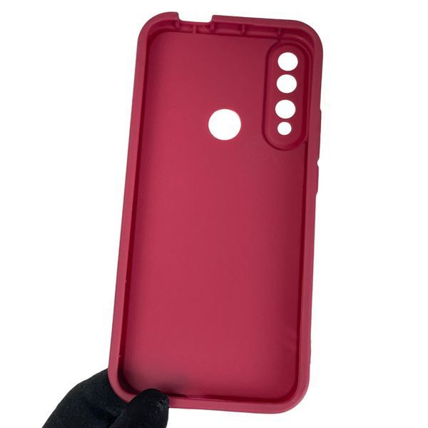 Чехол силиконовый Soft Touch с 3D принтом злой котик для Huawei Y9 Prime 2019 (STK-L21) бордовый (Полная защита камеры) 0047070 фото