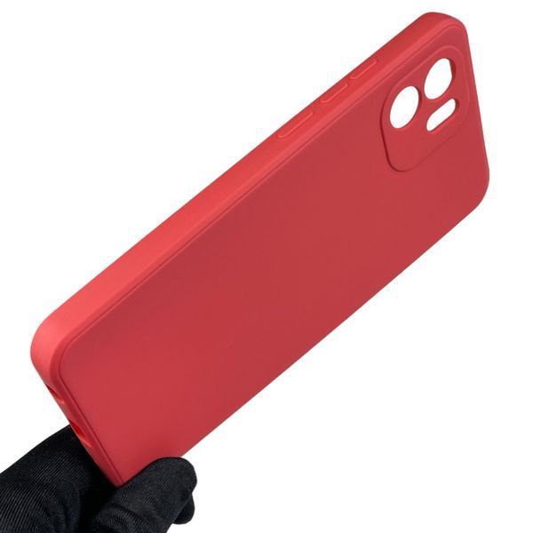 Чехол для Xiaomi Redmi A1 с квадратными гранями с защитой камеры на сяоми редми а1 красный 0012768 фото