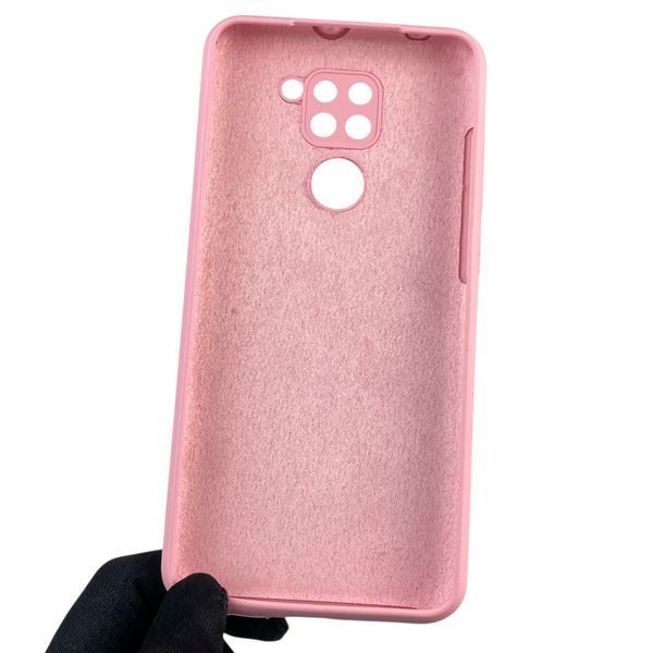 Чохол для Xiaomi Redmi Note 9 силіконовий з мікрофіброю нековзний на сяомі редмі нот 9 рожевий 0032798 фото