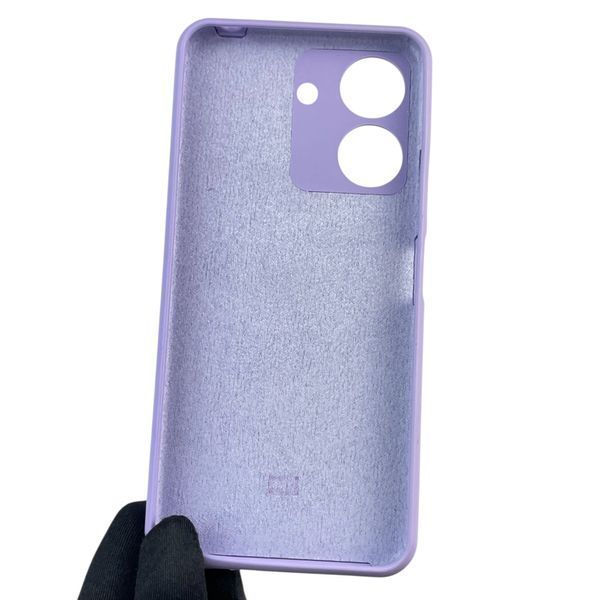 Чохол для Xiaomi Redmi 13C силіконовий з мікрофіброю нековзний на сяомі редмі 13с бузковий 0032599 фото