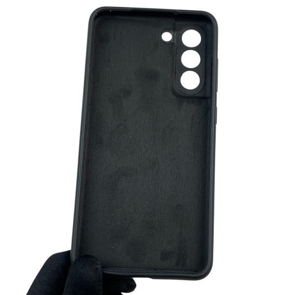 Чехол для Samsung Galaxy S21 FE (SM-G990B) силиконовый с микрофиброй нескользящий на самсунг с21 фе черный 0032174 фото