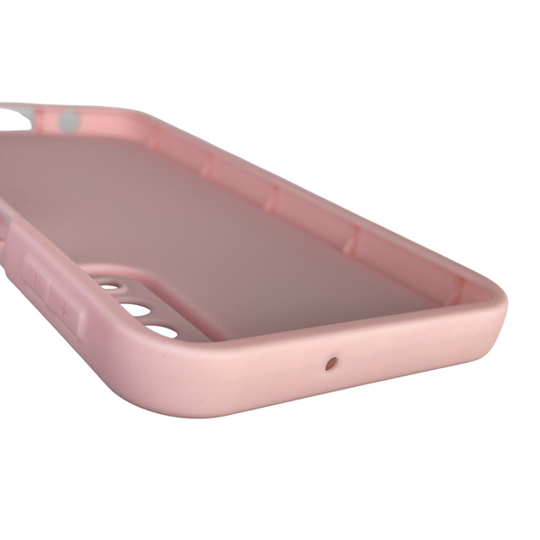 Чехол силиконовый Soft Touch с 3D принтом Майнкрафт для Samsung Galaxy A7 2018 (SM-A750) розовый (Полная защита камеры) 0041322 фото