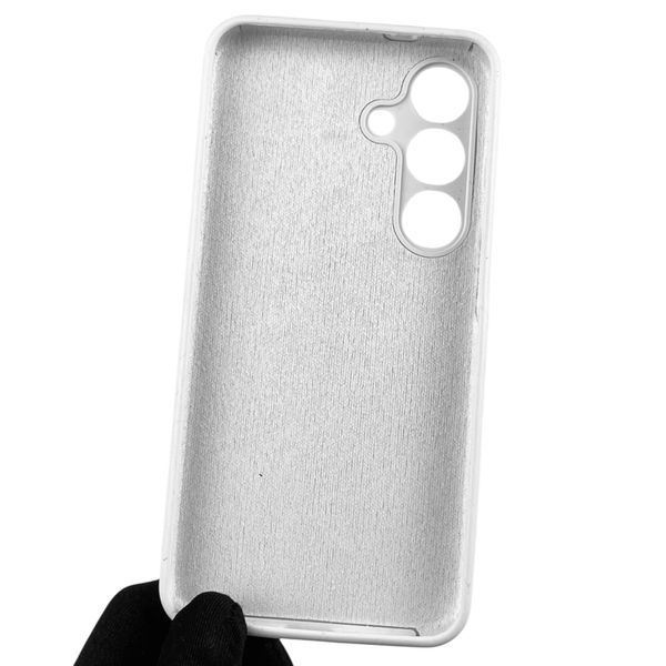 Чохол для Samsung Galaxy S25 (SM-S931B) силіконовий з мікрофіброю нековзний на самсунг с25 білий 0032212 фото