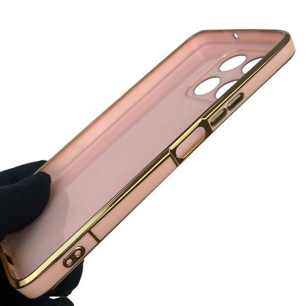 Чехол для Huawei Honor X6a WDY-LX1 с защитой камеры с золотой окантовкой на хуавей хонор х6а пудровый gs1 0019501 фото