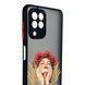 Чохол для телефона Samsung Galaxy A22 4G (SM-A225F) с 3D принтом дівчина маки колоски із захистом камери чорний 0059252 фото 3