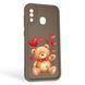 Чехол силиконовый Soft Touch с 3D принтом милый мишка для Samsung Galaxy A20 (SM-A205F) коричневый (Полная защита камеры) 0044787 фото 1