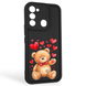 Чохол силіконовий оригінальний Soft Touch з 3D принтом милий ведмедик для TECNO Spark 8C (KG5k) чорний (Повний захист камери) 0043559 фото 1