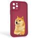 Чехол силиконовый оригинальный Soft Touch с 3D принтом мема сибу для Apple iPhone 11 Pro бордовый (Полная защита камеры) 0047285 фото 1